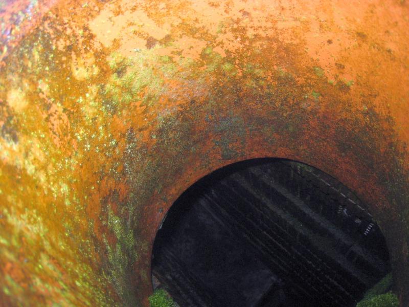 14. Looking inside pot