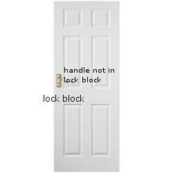 6 panel painted door 78x27