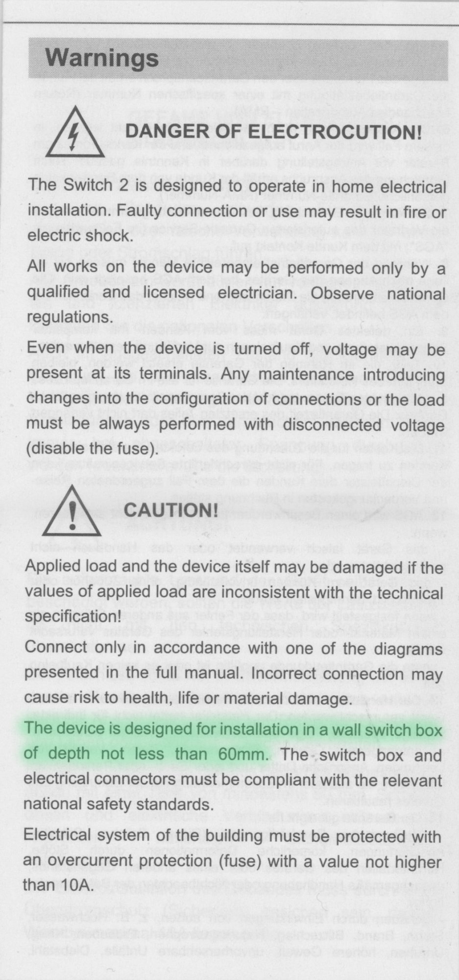60mm Minimum Depth...Oh Dear!