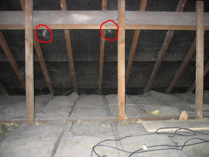 a few holes on in the under layer