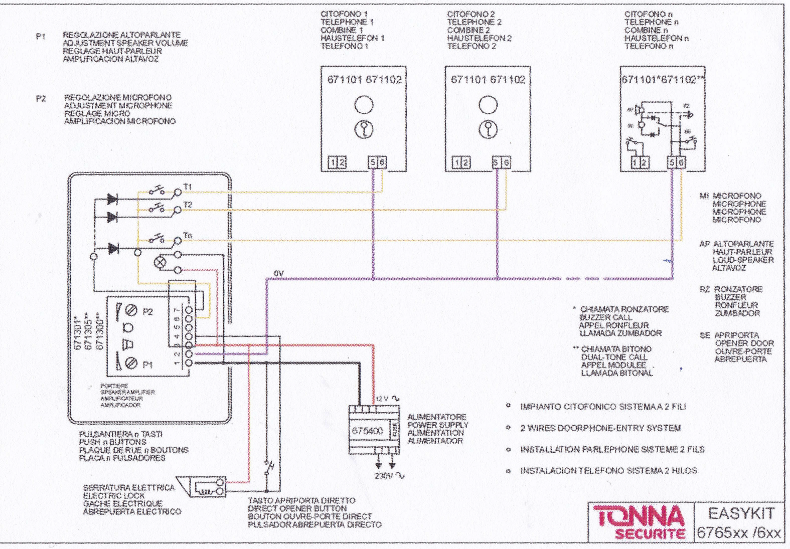 Diagram 4 Wire Intercom Diagram Full Version Hd Quality Intercom Diagram Mediagrame Arte Viaggi It
