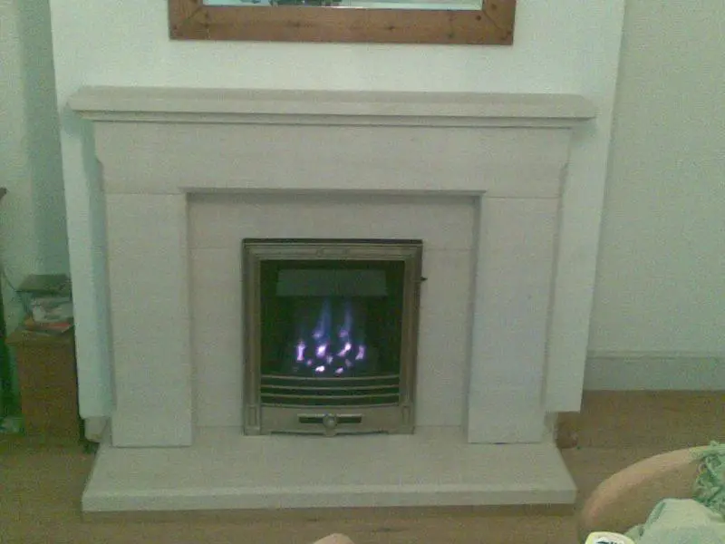 B+q fireplace and valor inset fire