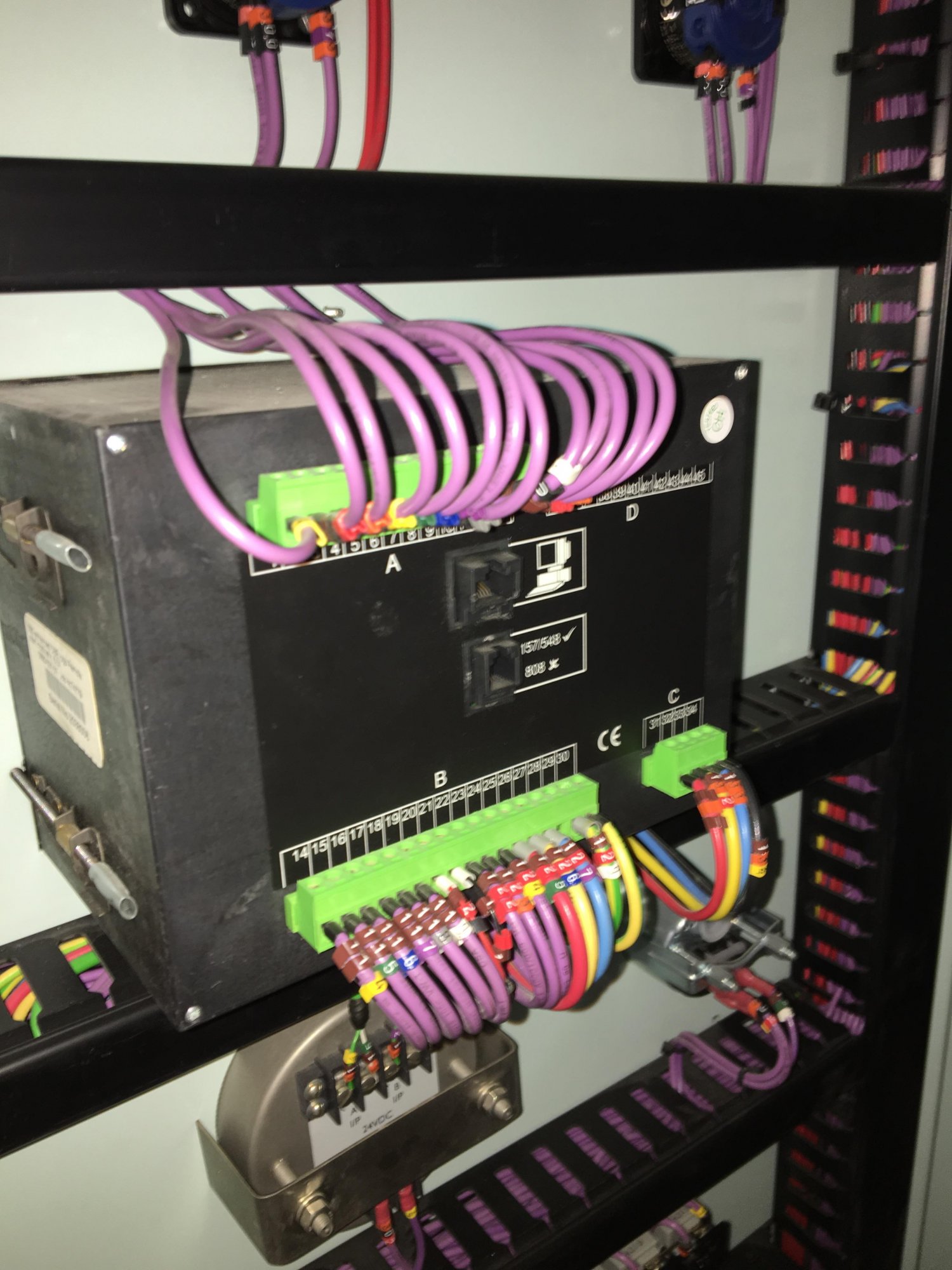 Back of control module close up