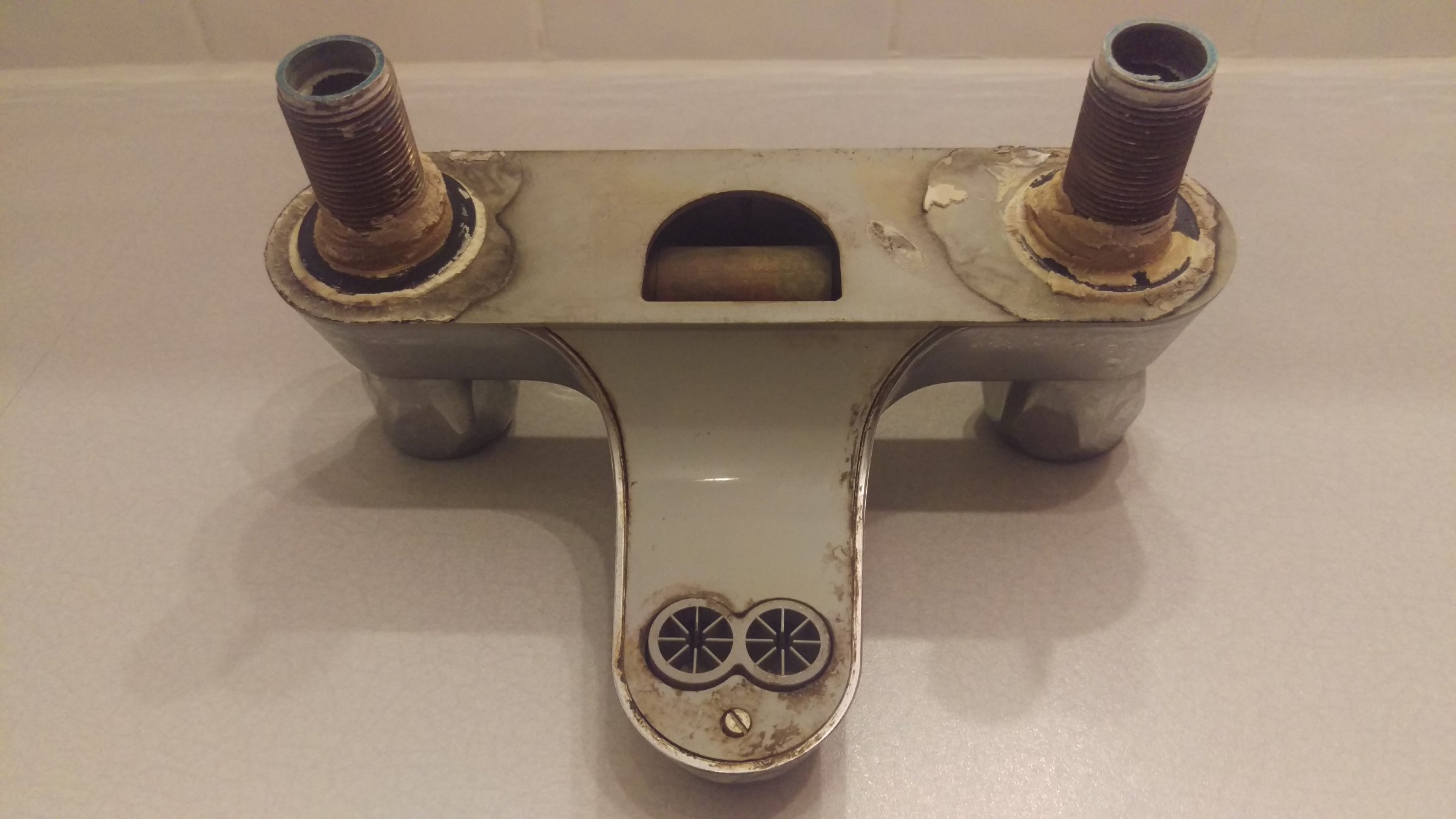 Bath taps removed
