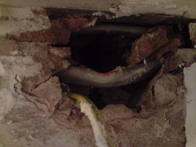 beware of pipes & cables