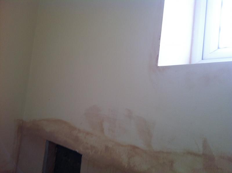 Bottom left of window inside