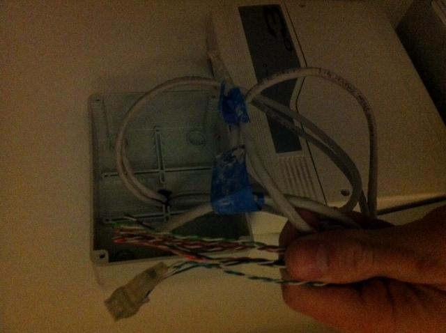 BT box in airing cupboard