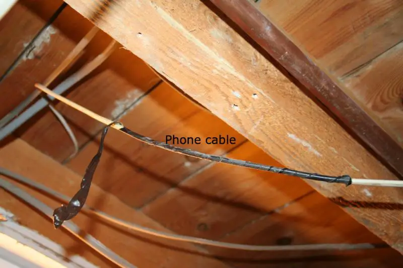Cable going over and under