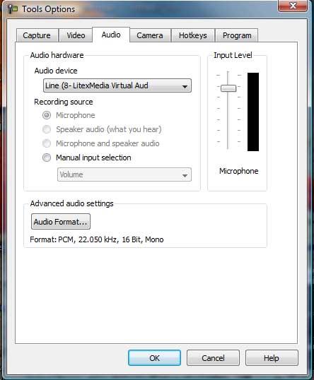 Camtasia Audio Options