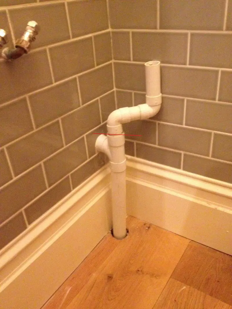 Cloakroom waste pipe