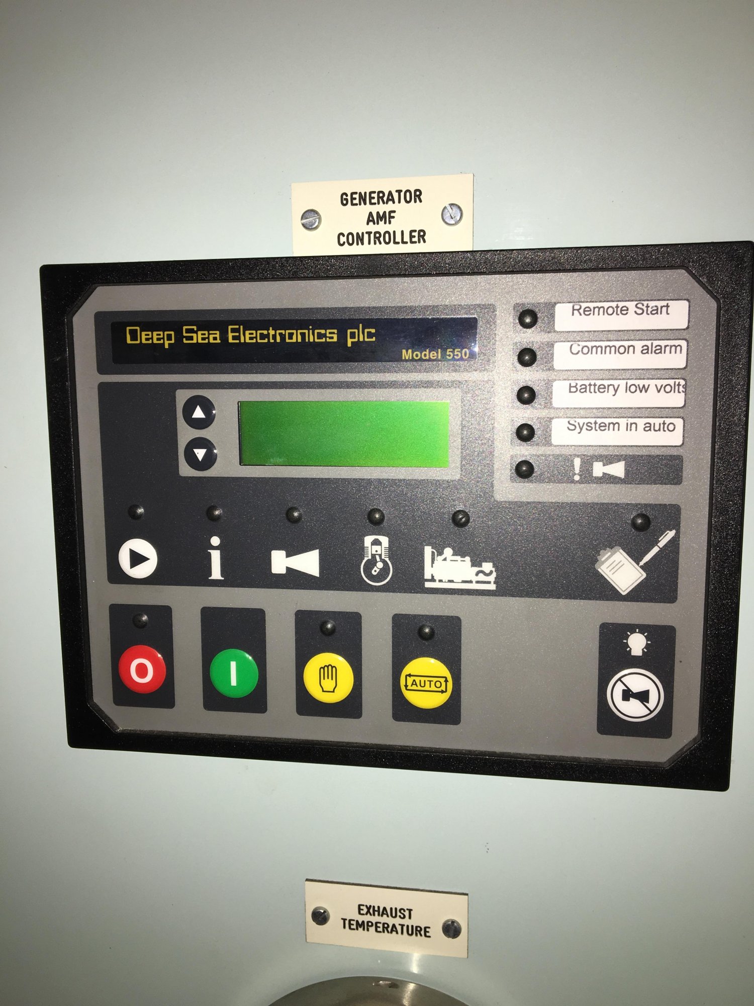 Close up of control panel