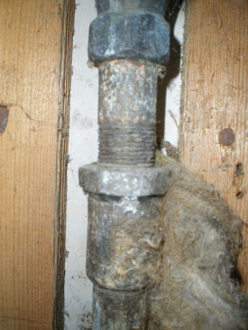 Close up of stop cock connected to rising main