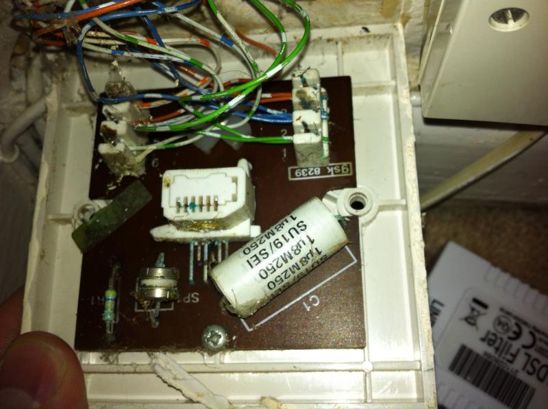 Close-up of the circuit board