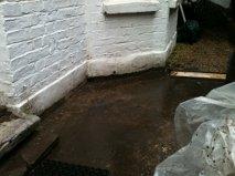 concrete base/ side return