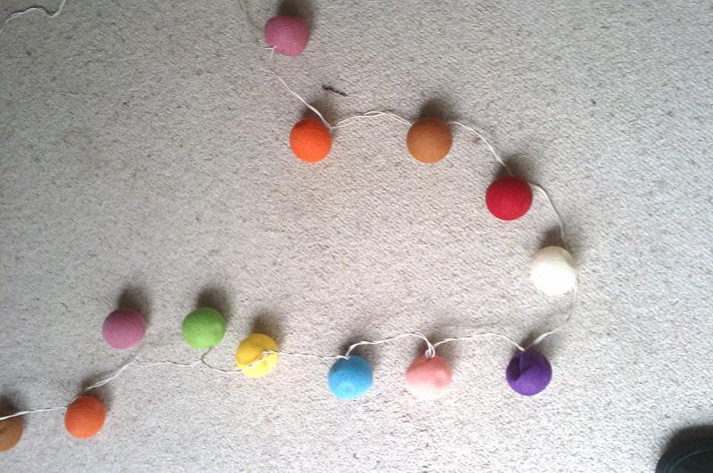 Cotton Ball fairy lights