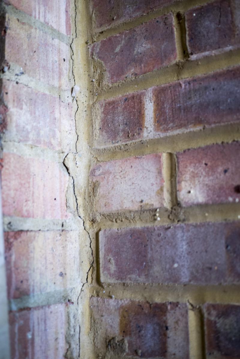 Cracked Garage Wall Inside