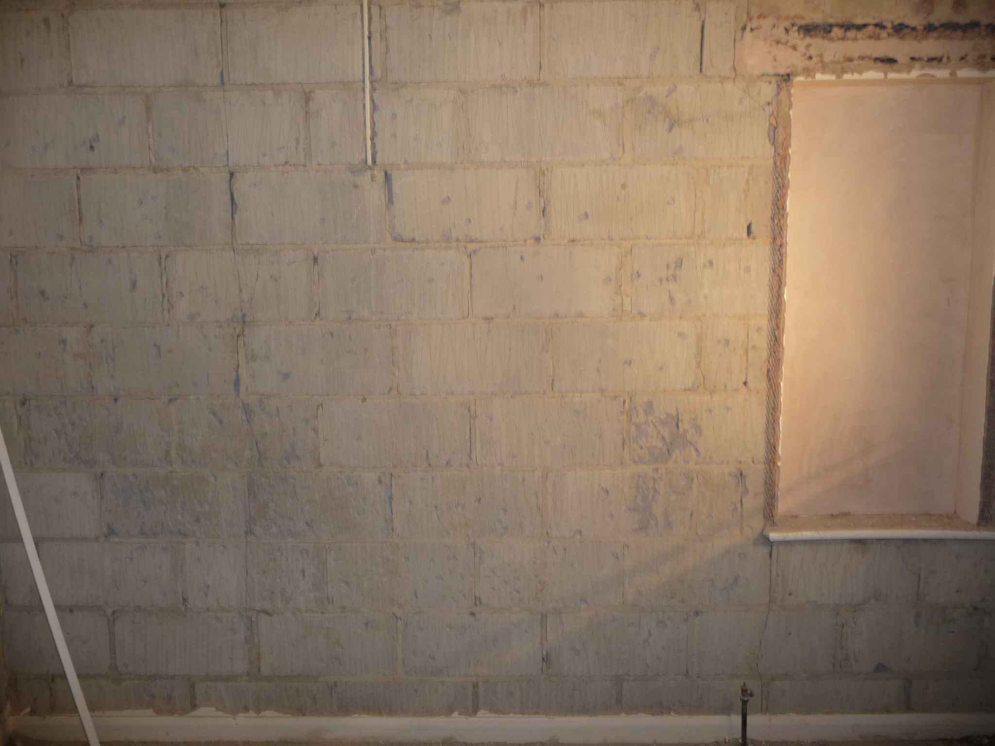 Cracked up cinder blocks