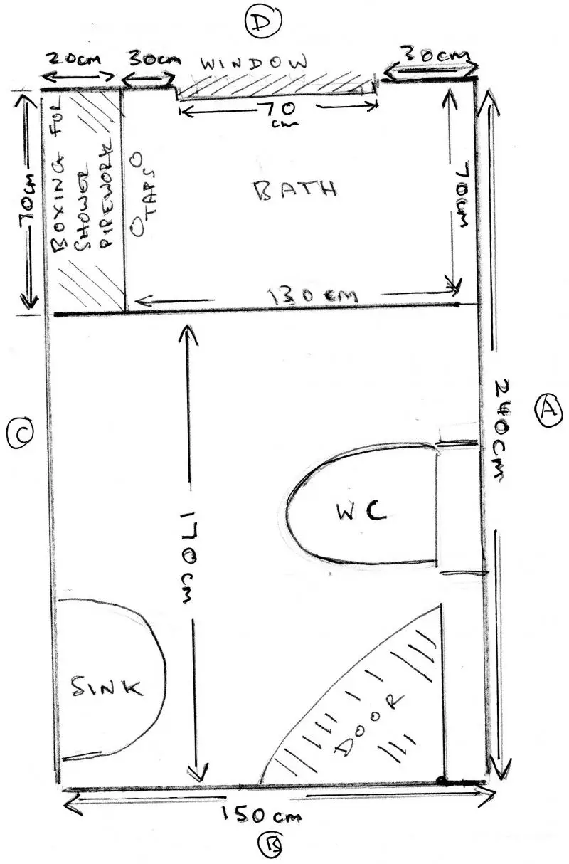 Current bathroom configuration