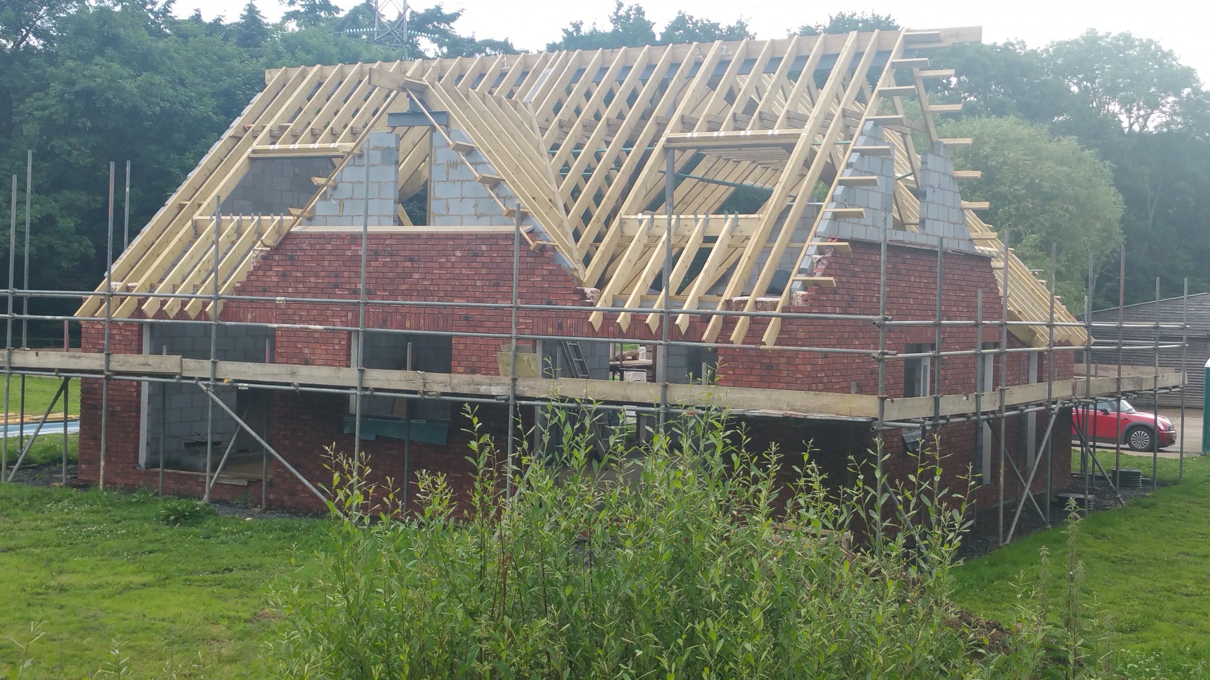 Cut roof with steels