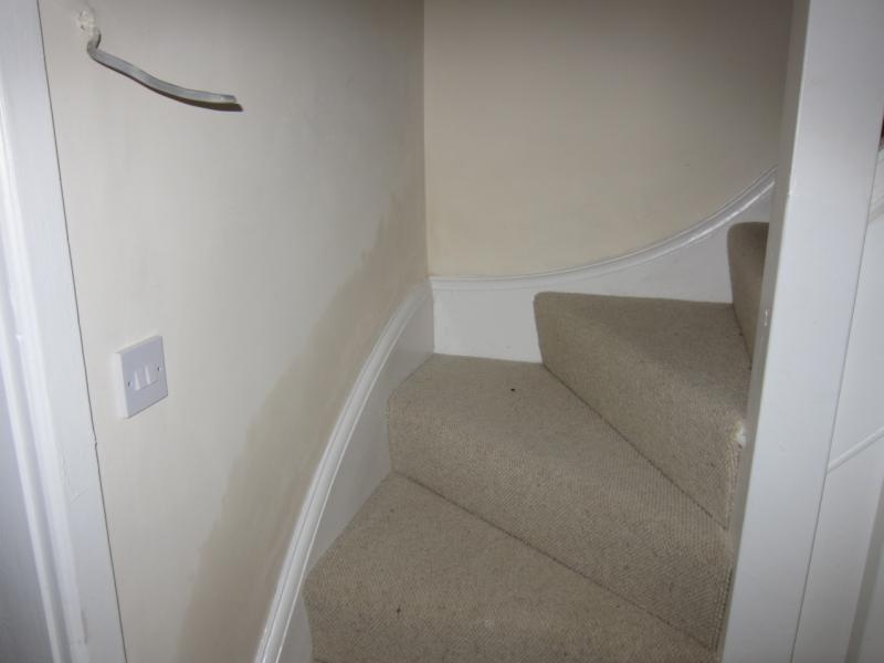 Damp on stairs after