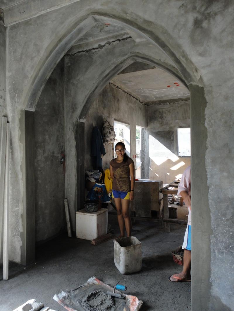Dining room to kitchen arches
