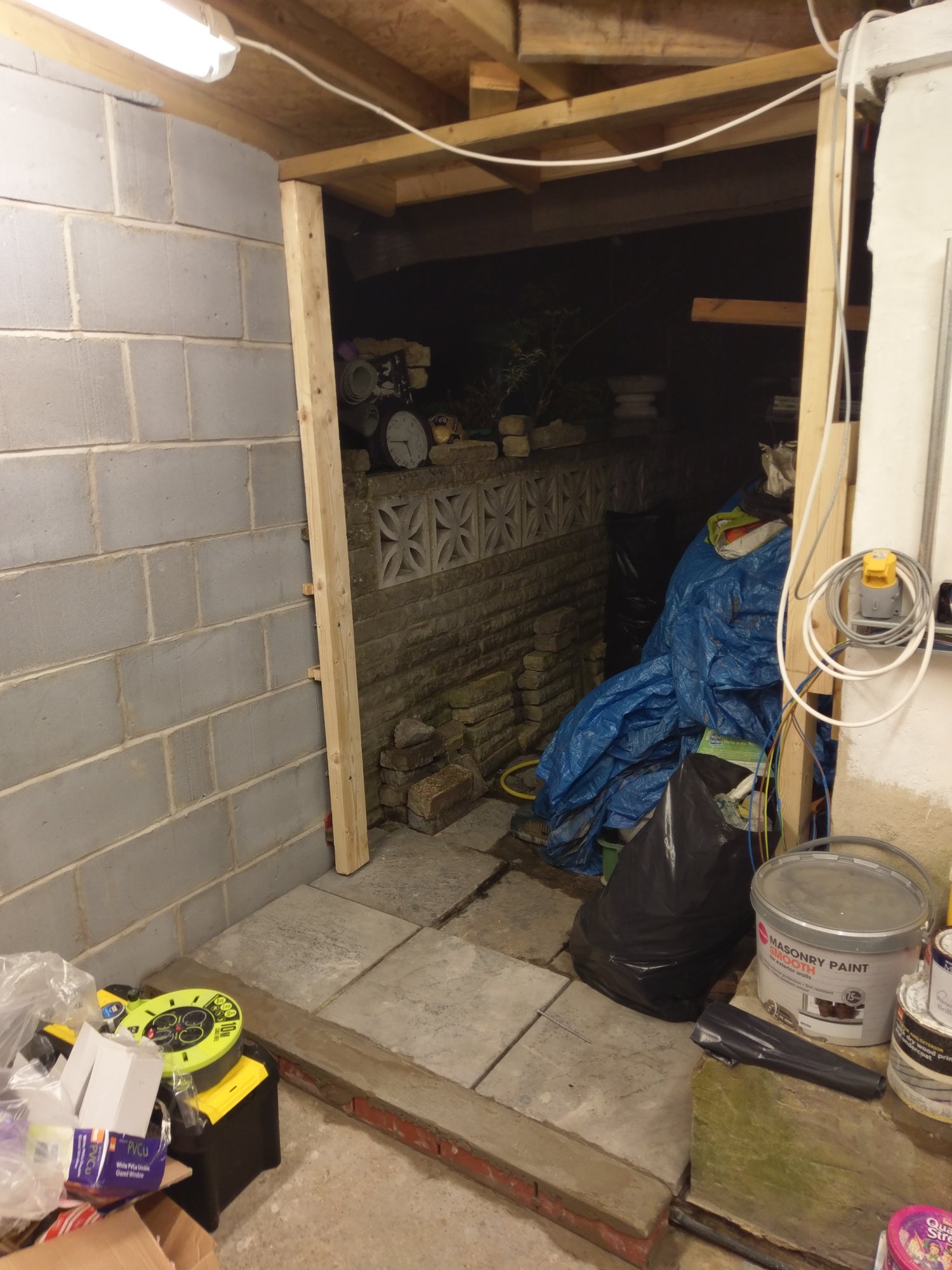 Door frame and step going in