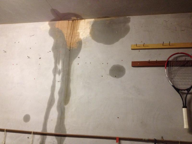 Dripping from ceiling