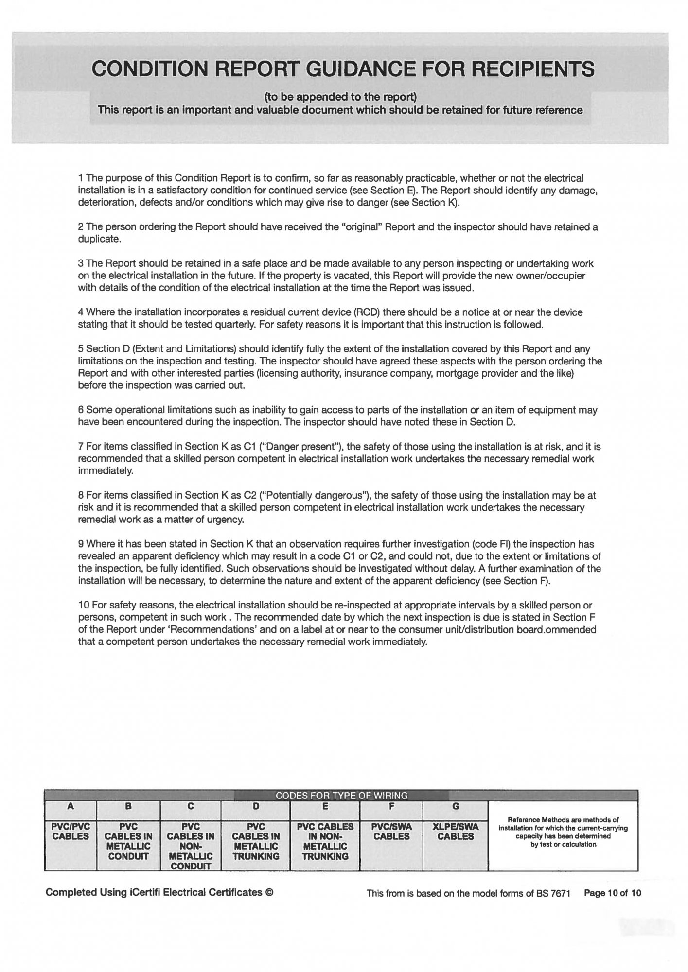 EICR page 10
