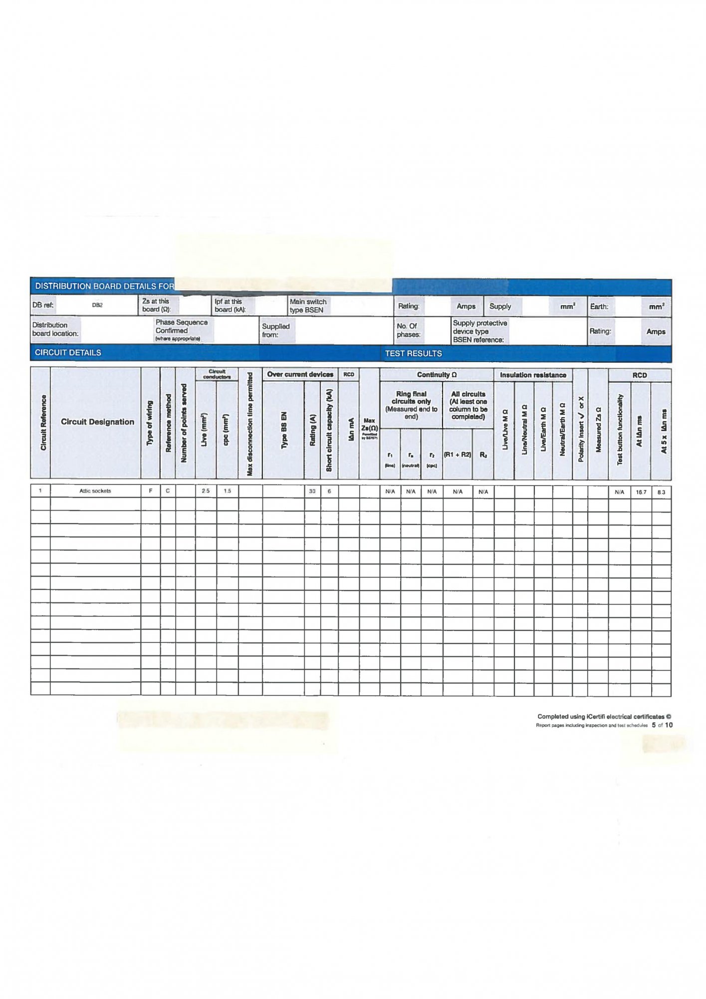 EICR page 5