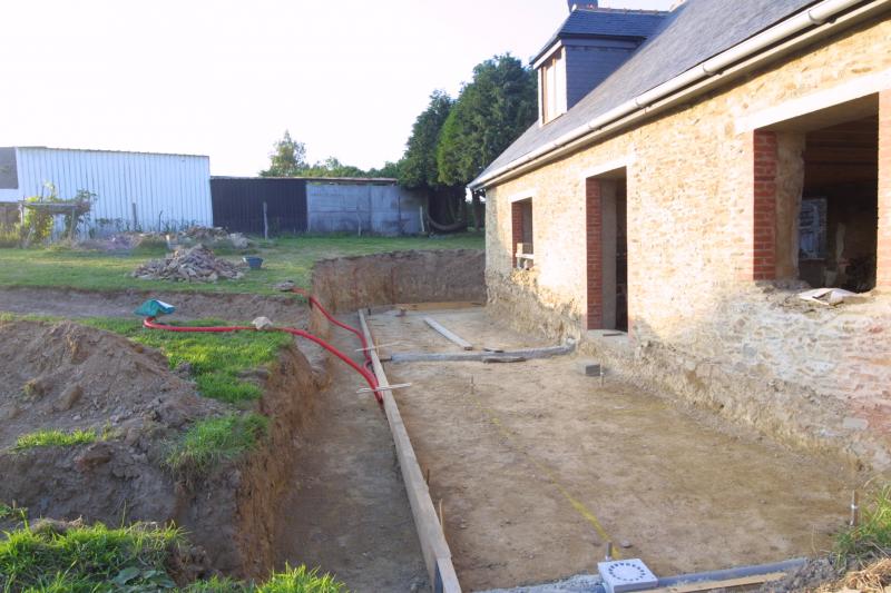 Excavation for terrasse