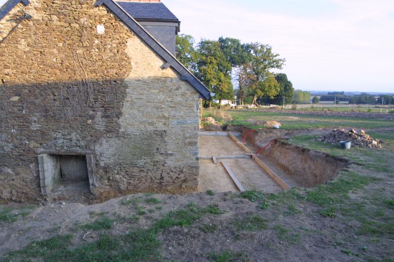 Excavation for terrasse