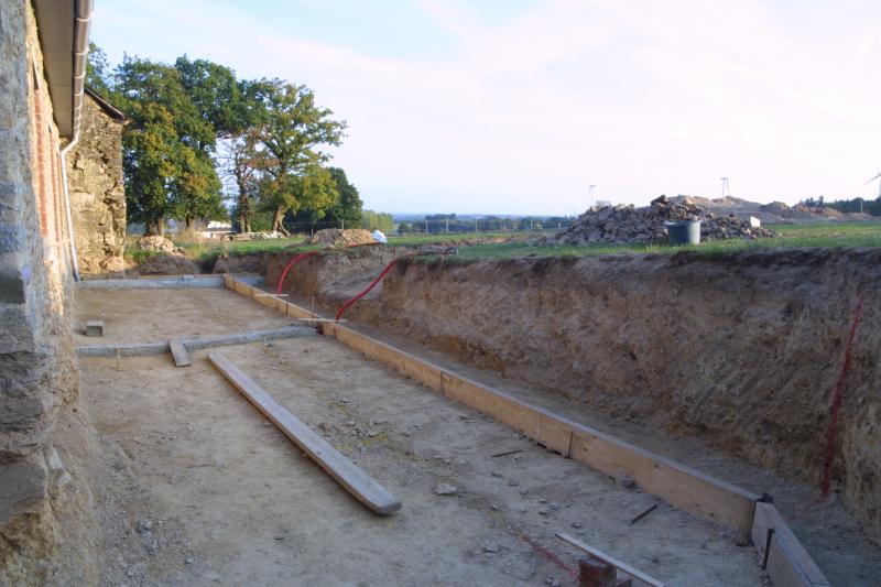 Excavation for terrasse