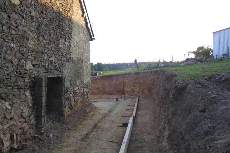 Excavation for terrasse