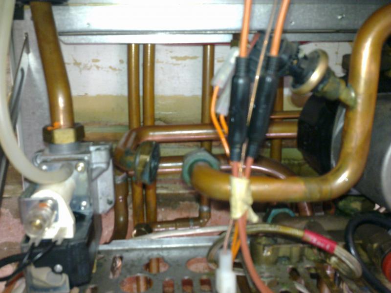 exchanger and diverter removed