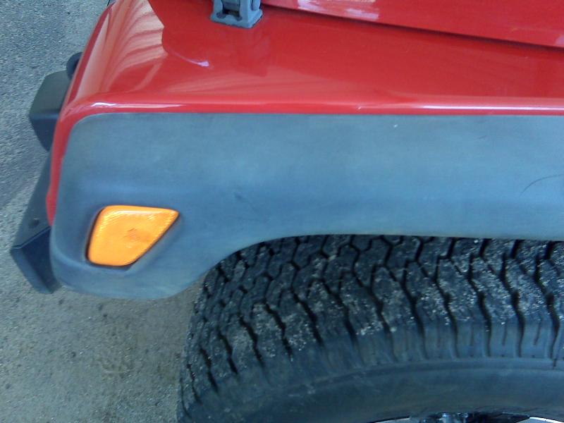 Faded plastic with overspray