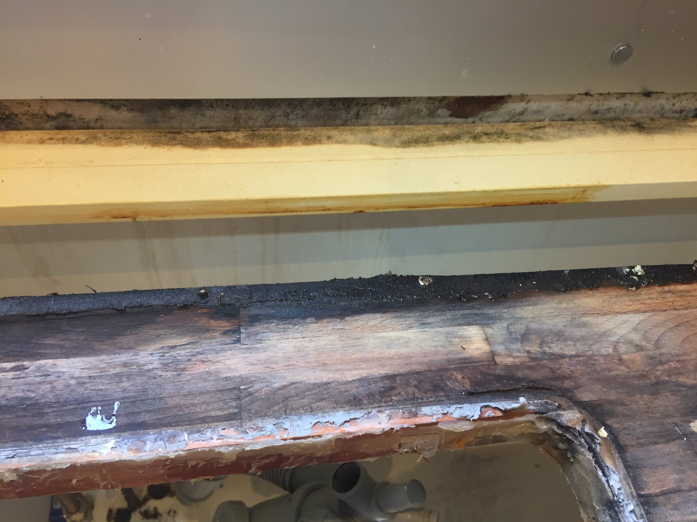 Failure to oil the underside of a solid oak worktop 3