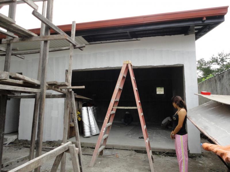 First coat of primer on my garage