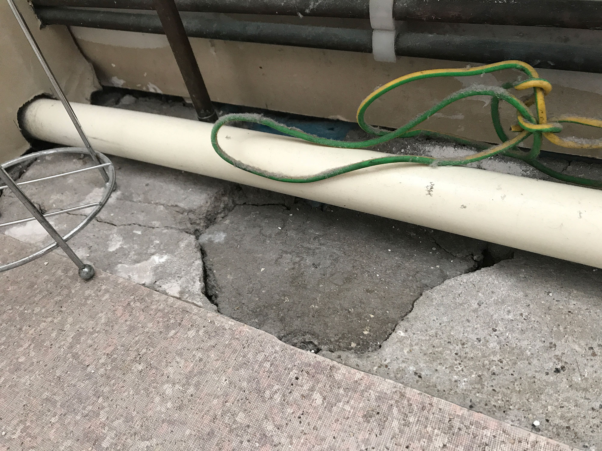 First hole bad repair (untouched)