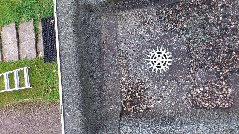 flat garage roof drain