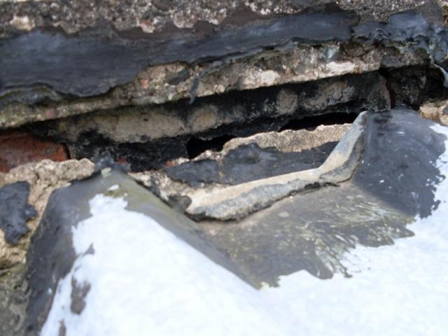 front of garage roof