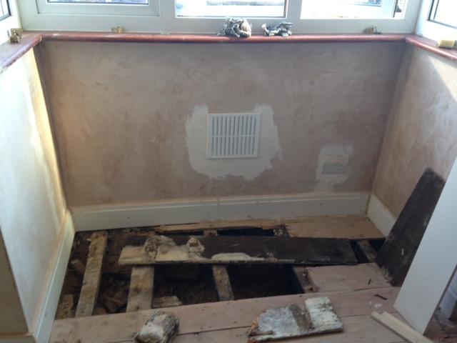 front window and floorboard area