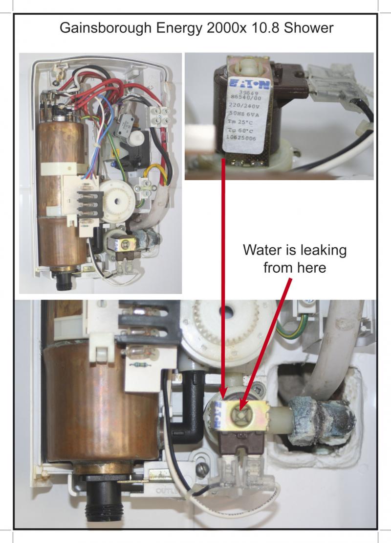 Gainsborough Energy 2000x shower leak