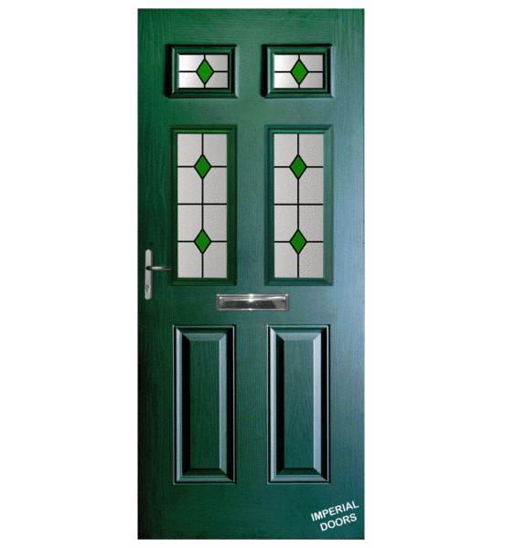 Green Picadilly Four Composite Door (Diamond)