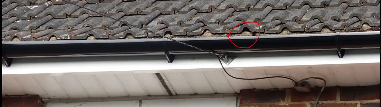 Hole Above Gutter In Line With Leak