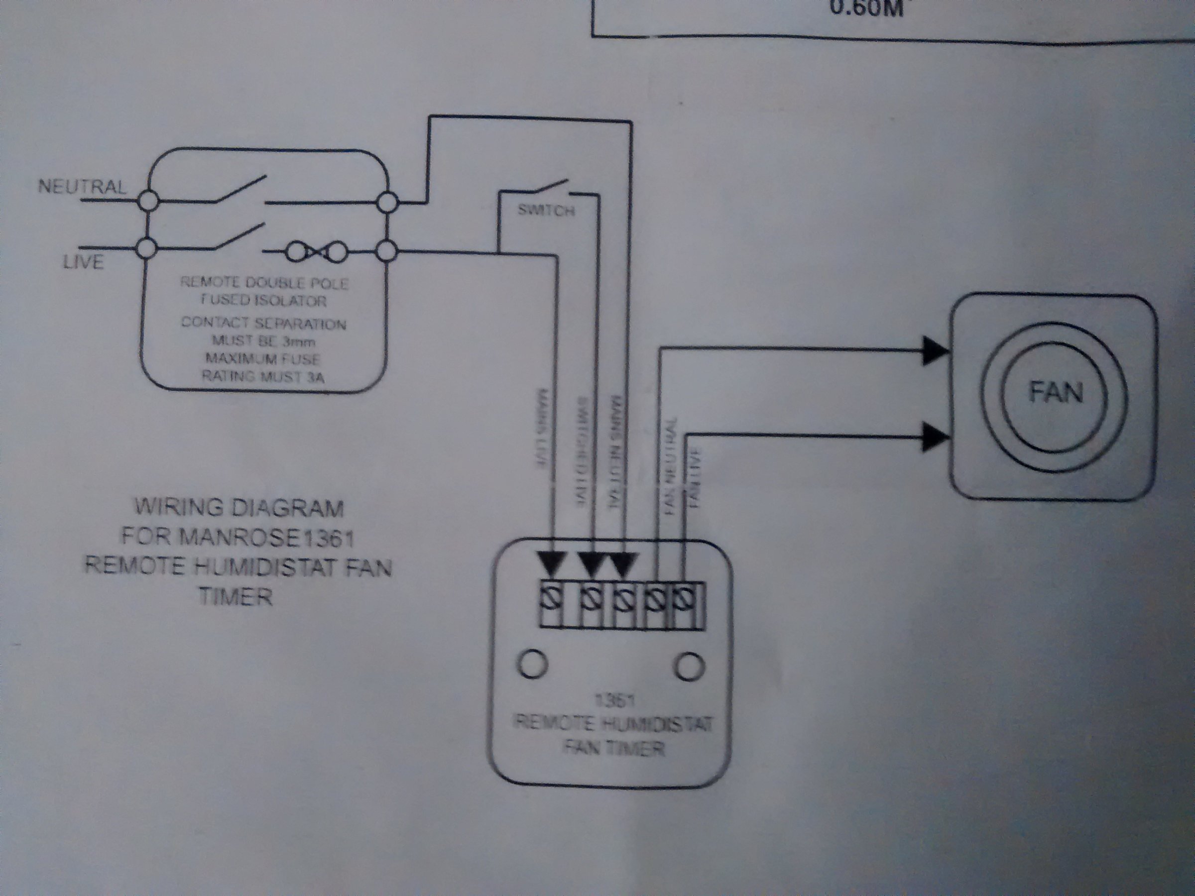 Humidistat wiring diagram
