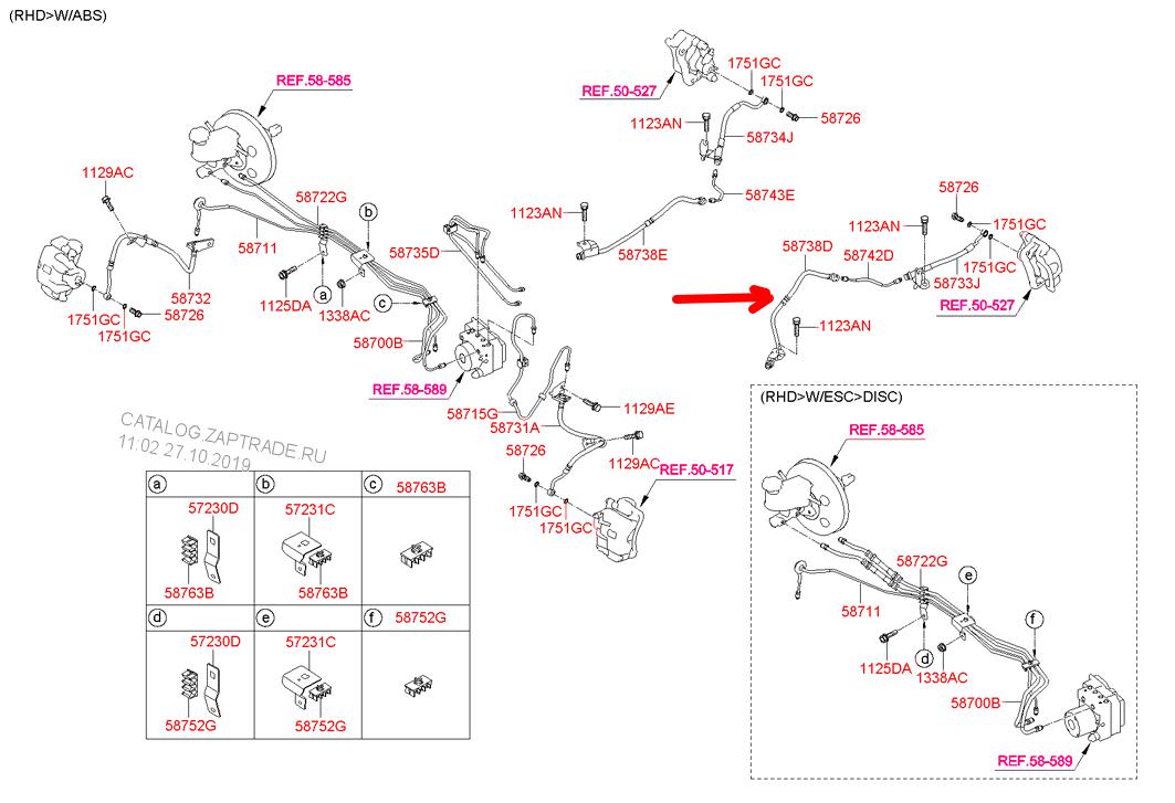 I20 Rigid Flexi Brake Pipe
