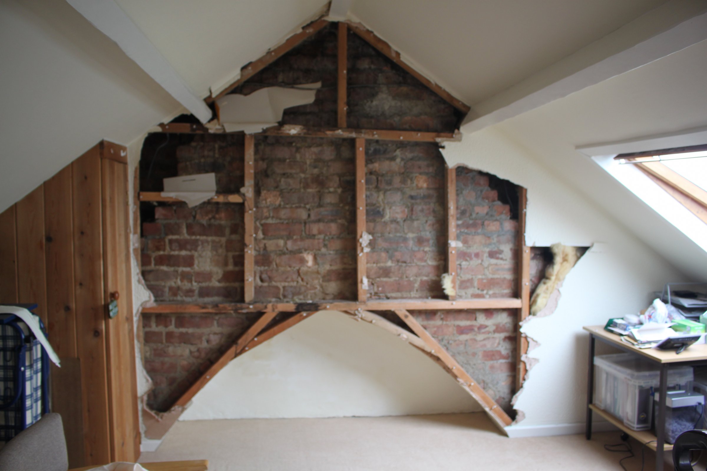 Damp from chimney. Evidence in loft and on external wall DIYnot Forums