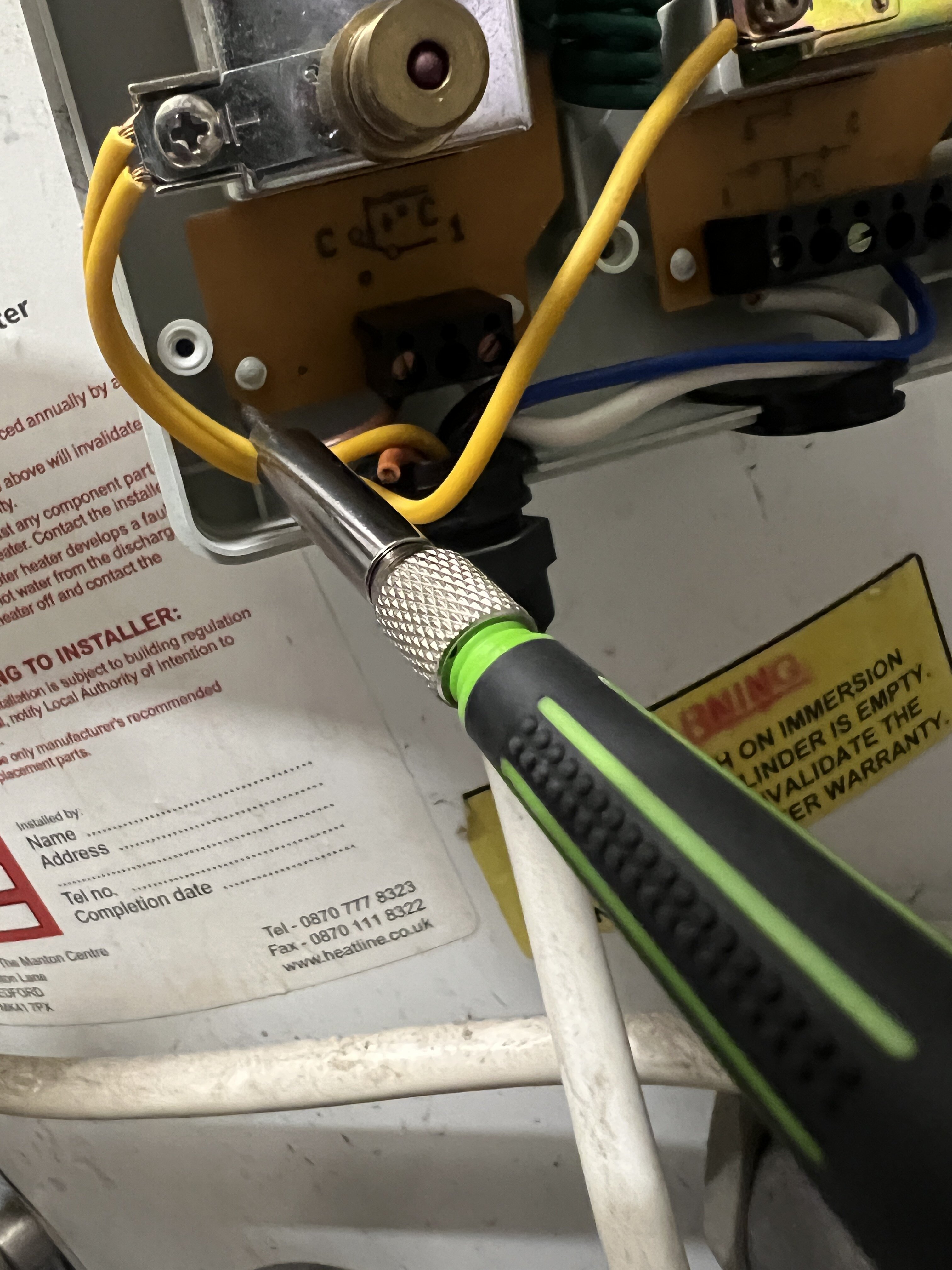 Campini Hot Water Tank Thermostat wiring query DIYnot Forums