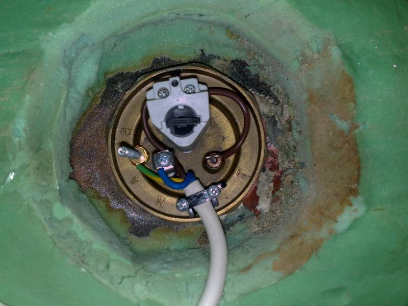 Immersion heater (cap removed)