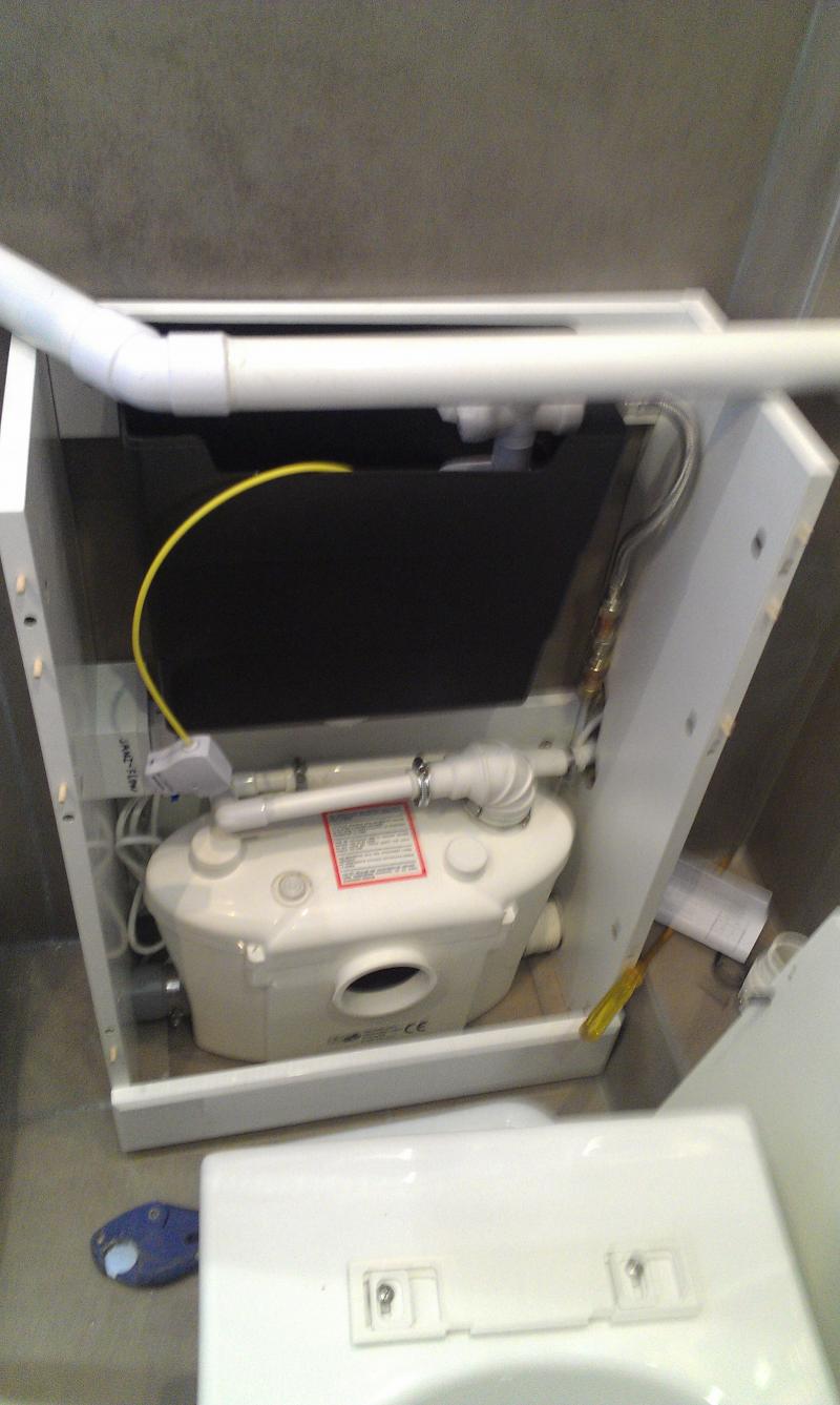 Installing toilet cupboard